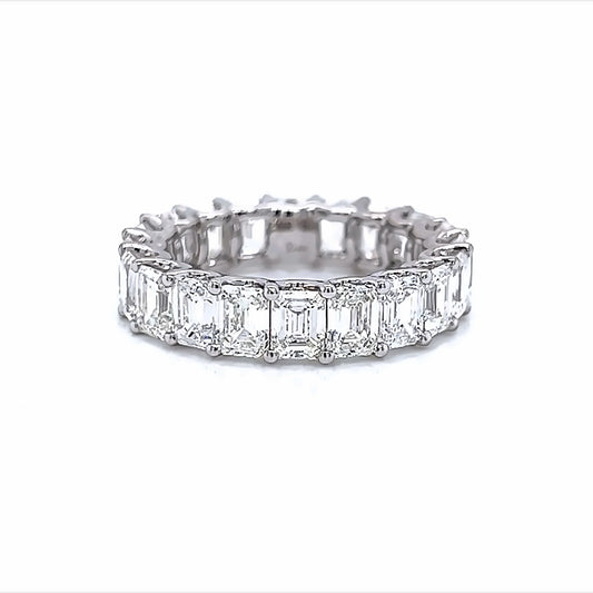 5.86 Cts Natural Diamond Emerald Cut Eternity Band