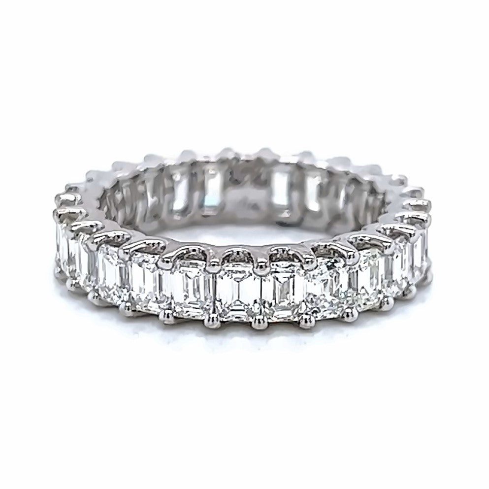 3.95 Cts. Natural Diamond Emerald Cut Eternity Band