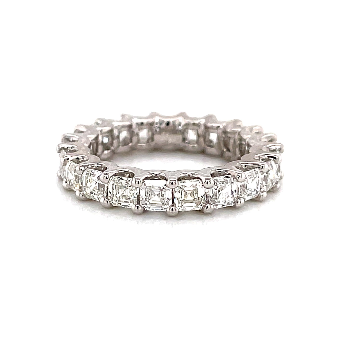 3.25 Cts Natural Diamond Asscher Cut Eternity Band