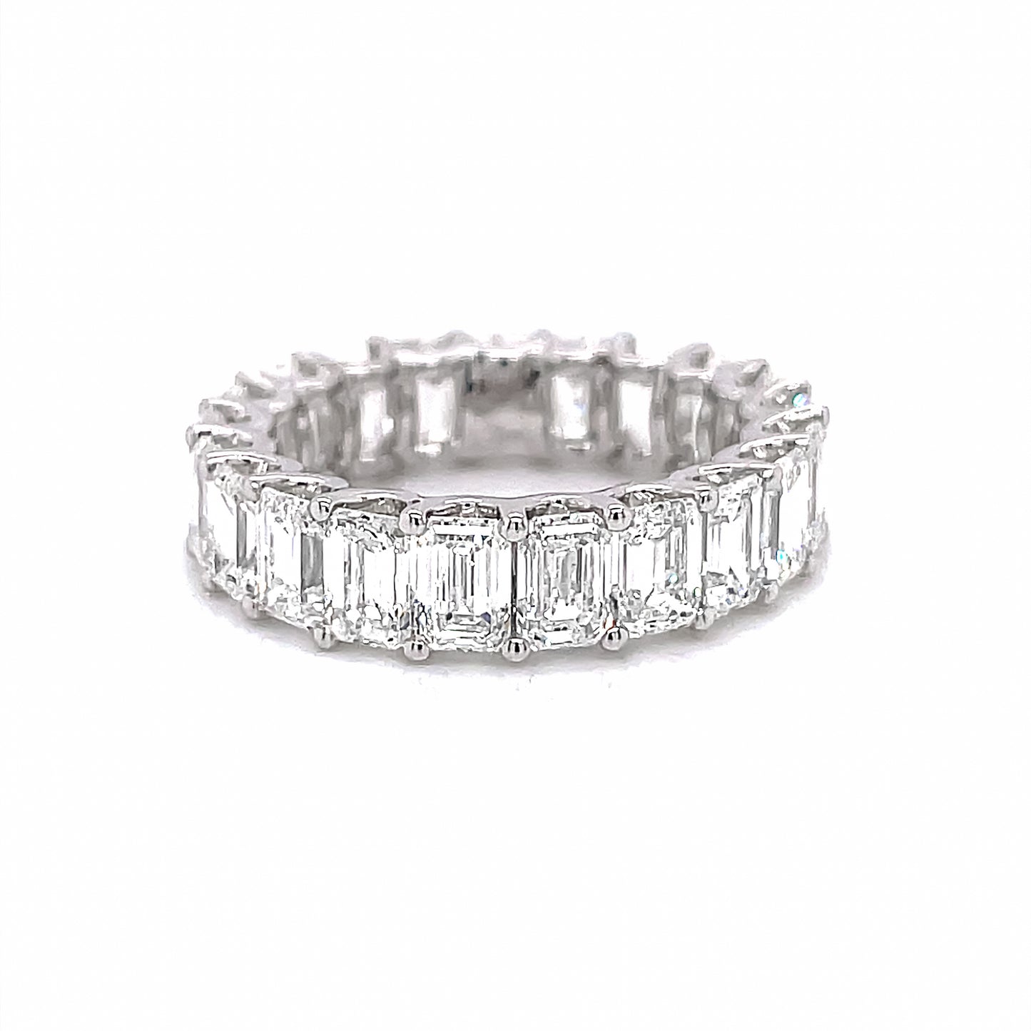 6.31 Cts Natural Diamond Emerald Cut Eternity Band