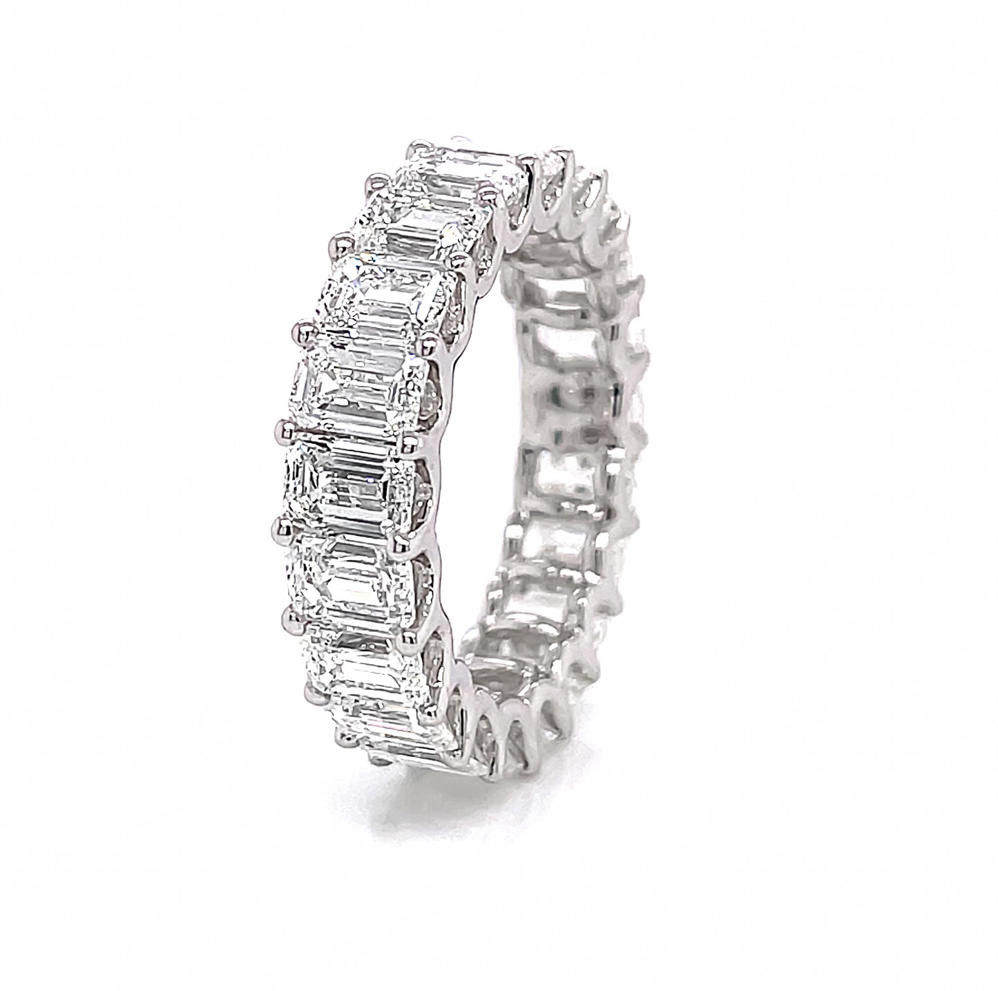 6.31 Cts Natural Diamond Emerald Cut Eternity Band