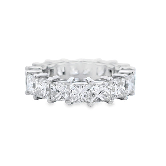 6.80 Cts Natural Diamond Princess Cut Eternity Band