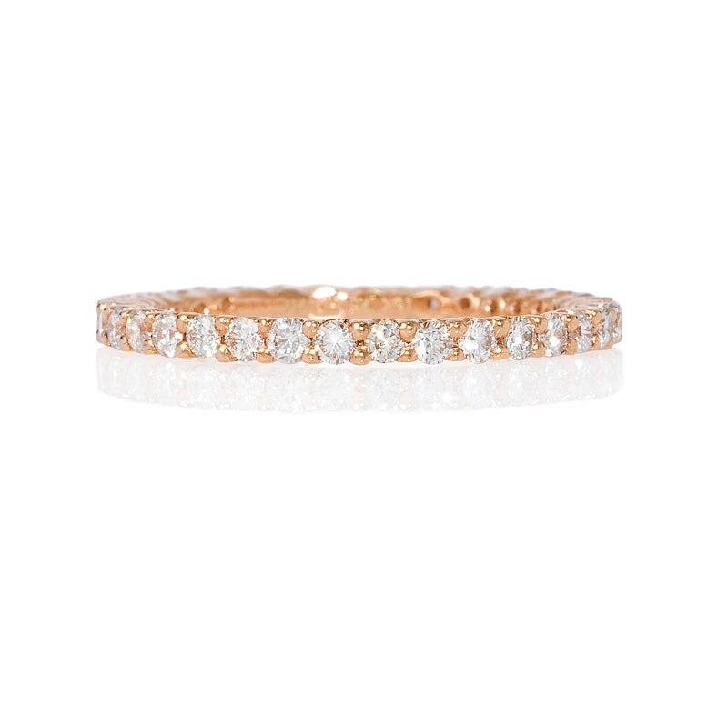 1.45 Cts Natural Diamond Round Eternity Band