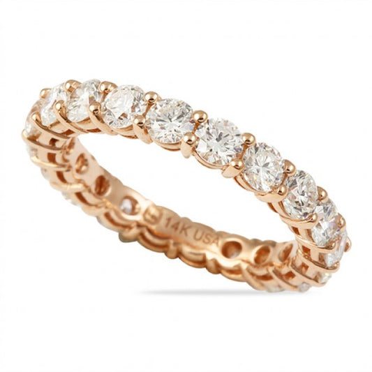 1.64 Cts Natural Diamond Round Eternity Band