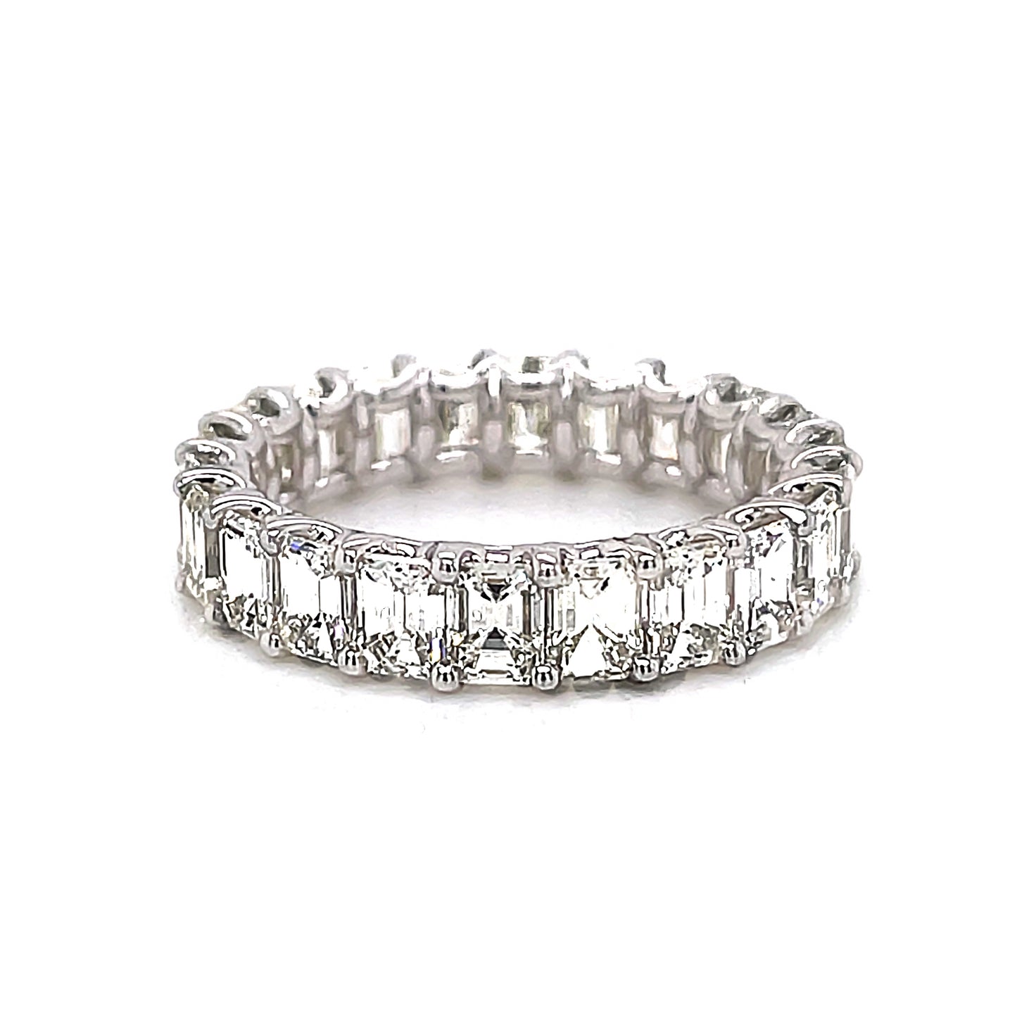 4.68 Cts Natural Diamond Emerald Cut Eternity Band