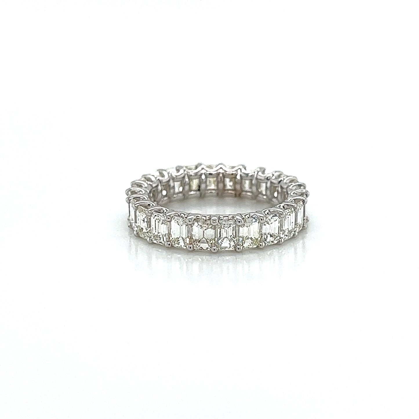 4.14 Cts Natural Diamond Emerald Cut Eternity Band