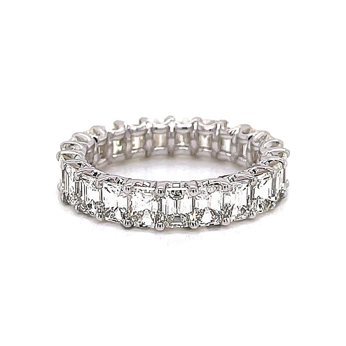 4.26 Cts Natural Diamond Emerald Cut Eternity Band