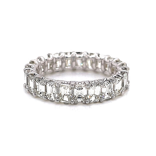 4.44 Cts Natural Diamond Emerald Cut Eternity Band