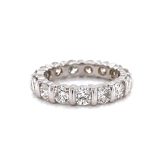 3.42 Cts Natural Diamond Round Eternity Band