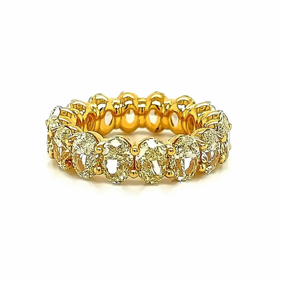 8.56 Cts Natural Diamond Oval Eternity Band