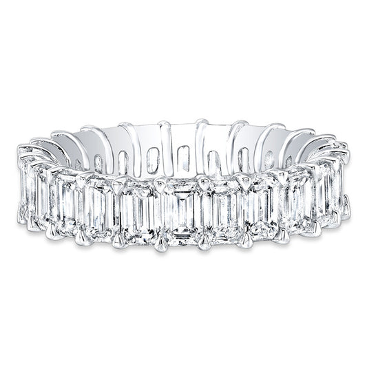 Alianza de eternidad baguette con diamantes naturales de 6,18 ct