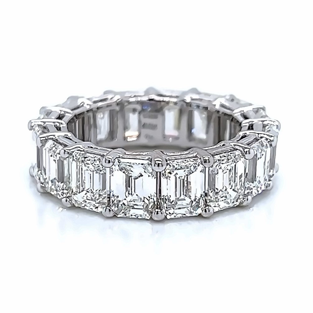 8.02 Cts Natural Diamond Emerald Cut Eternity Band