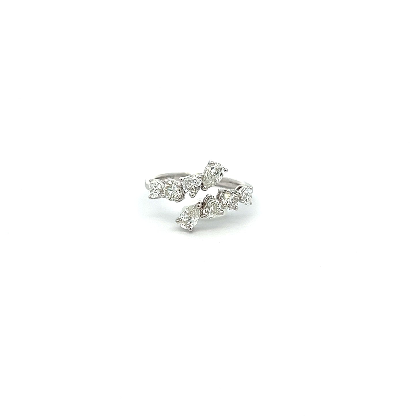 1.52 Cts Natural Diamond Multi Shape Overlap Ring