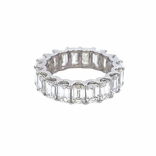 5.95 Cts Natural Diamond Emerald Cut Eternity Band