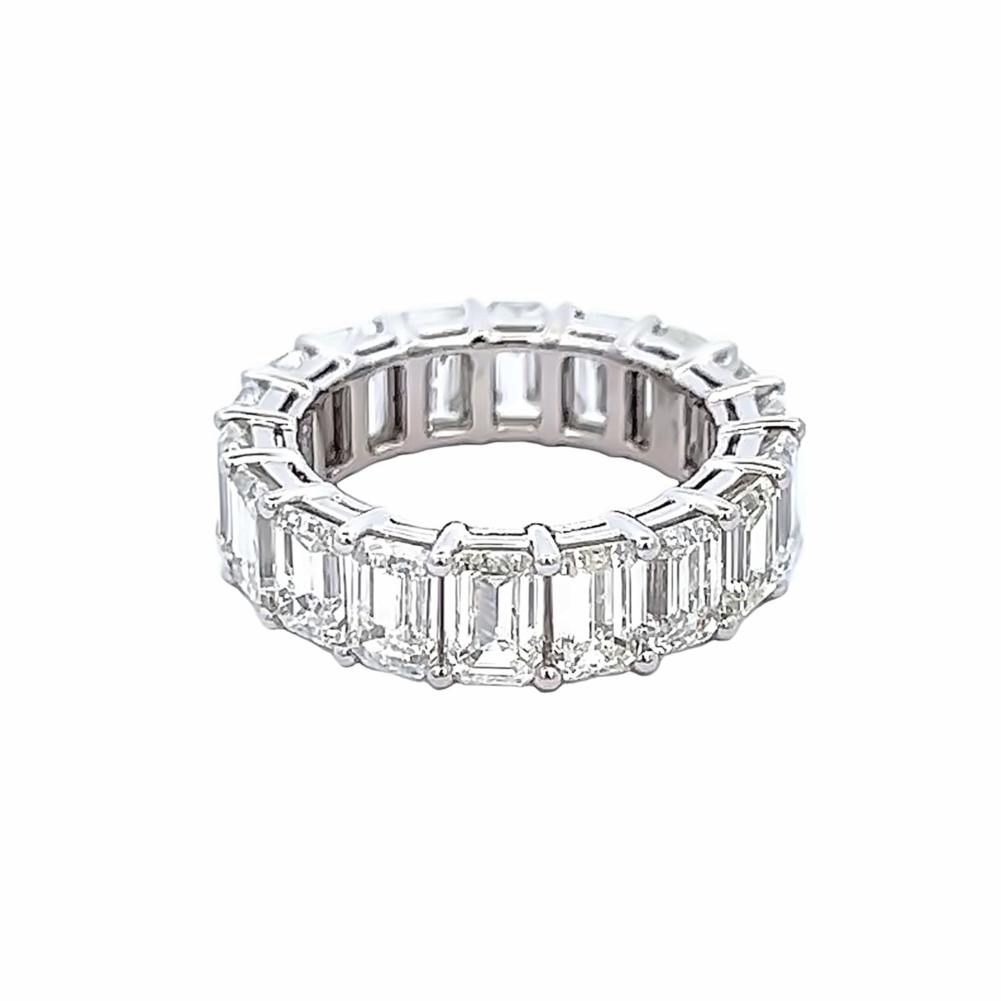 7.55 Cts Natural Diamond Emerald Cut Eternity Band