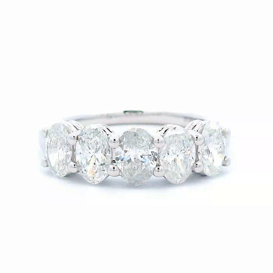 1.48 Cts Natural Diamond Half Eternity Band