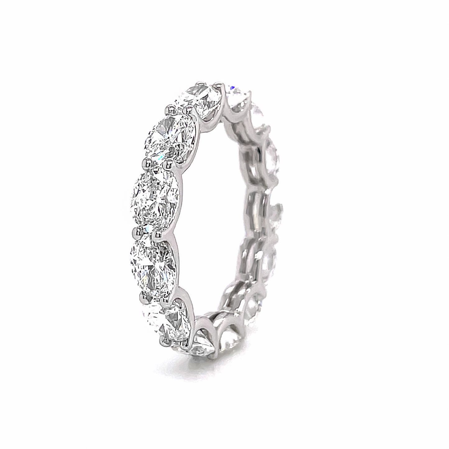 3.35 Cts Natural Diamond Oval Eternity Band