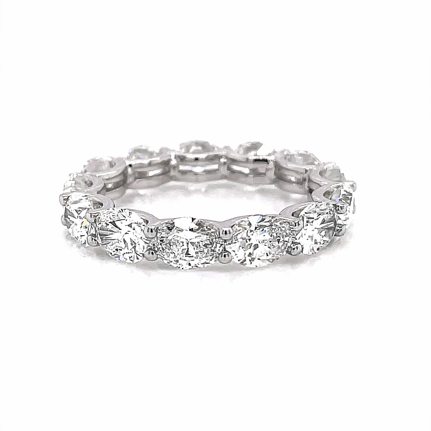 3.35 Cts Natural Diamond Oval Eternity Band