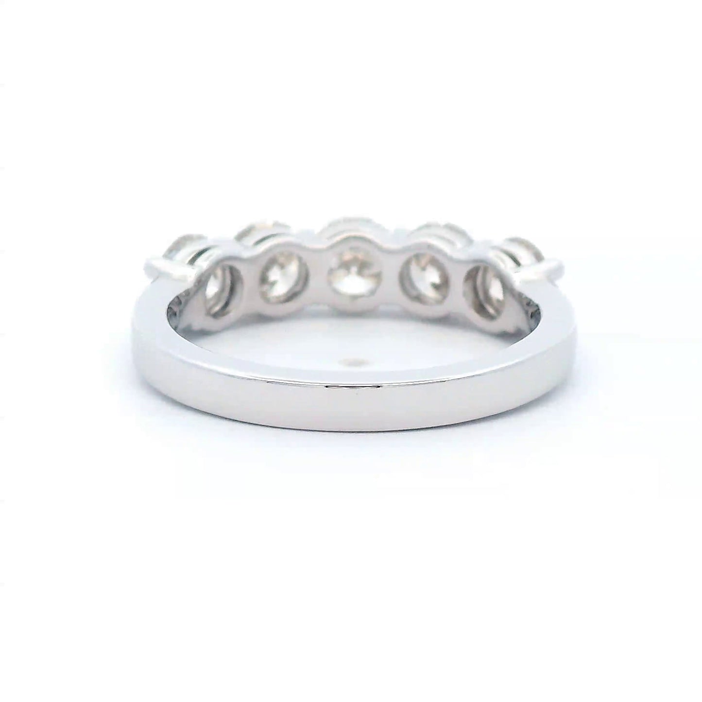 1.68 Cts Natural Diamond Round Half Eternity Band