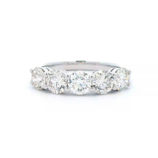 1.68 Cts Natural Diamond Round Half Eternity Band