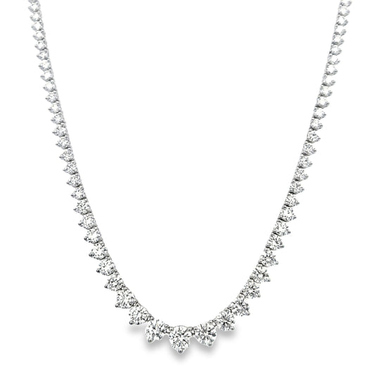 13.70 Cts. Natural Diamond Riviera Necklace