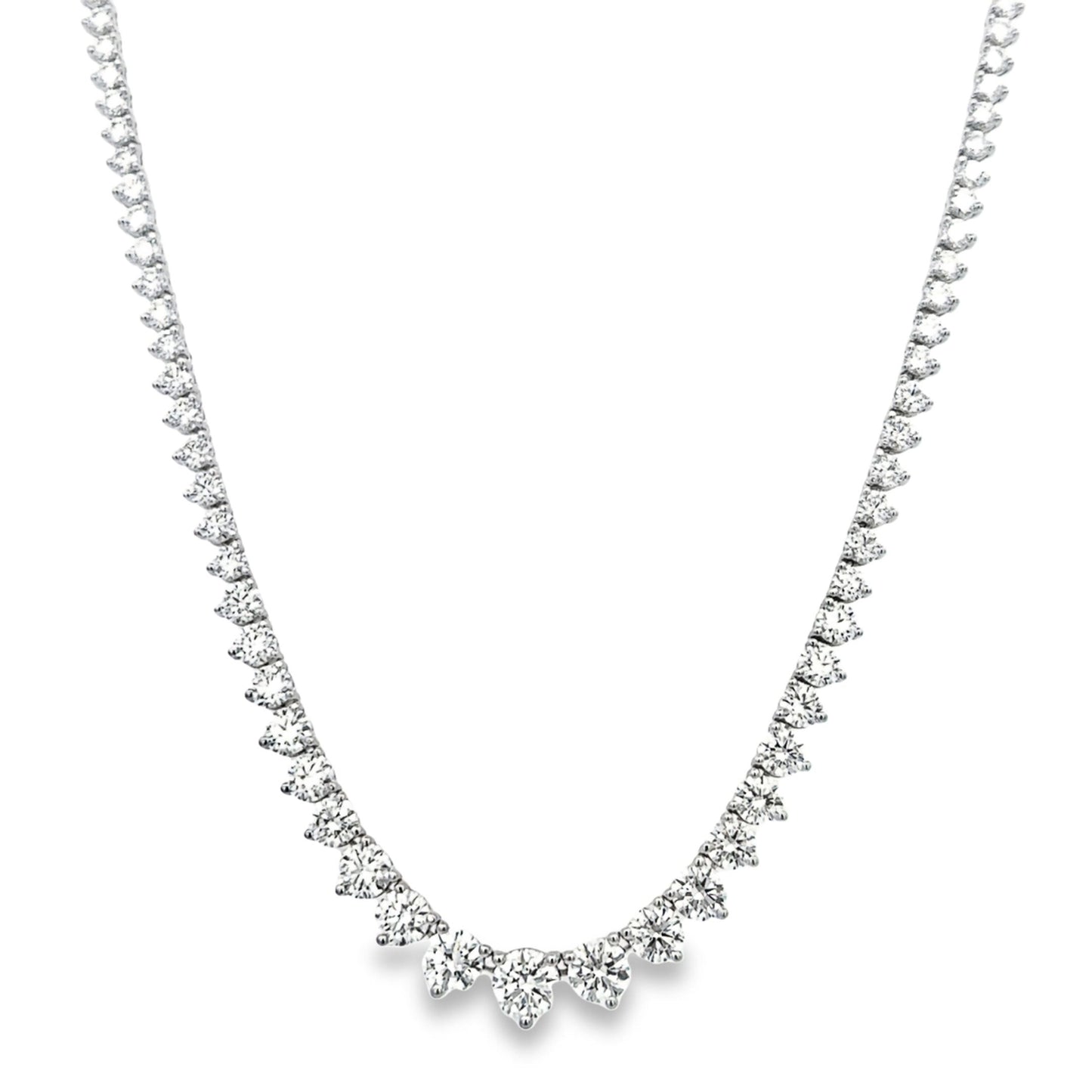 13.05 Cts Natural Diamond Riviera Necklace GIA