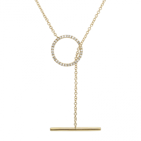 14k Yellow Gold Diamond Necklace