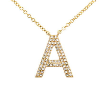 14k Yellow Gold Diamond Necklace