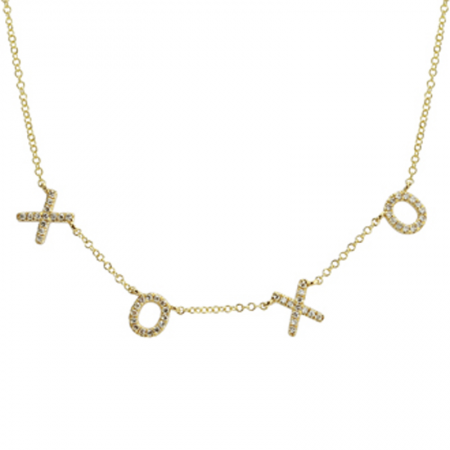 14k Yellow Gold Diamond Necklace